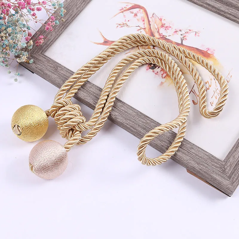 10 Colors Simple Curtain Buckle Pairs Beauty Blender Straps Rope Curtain Tassel