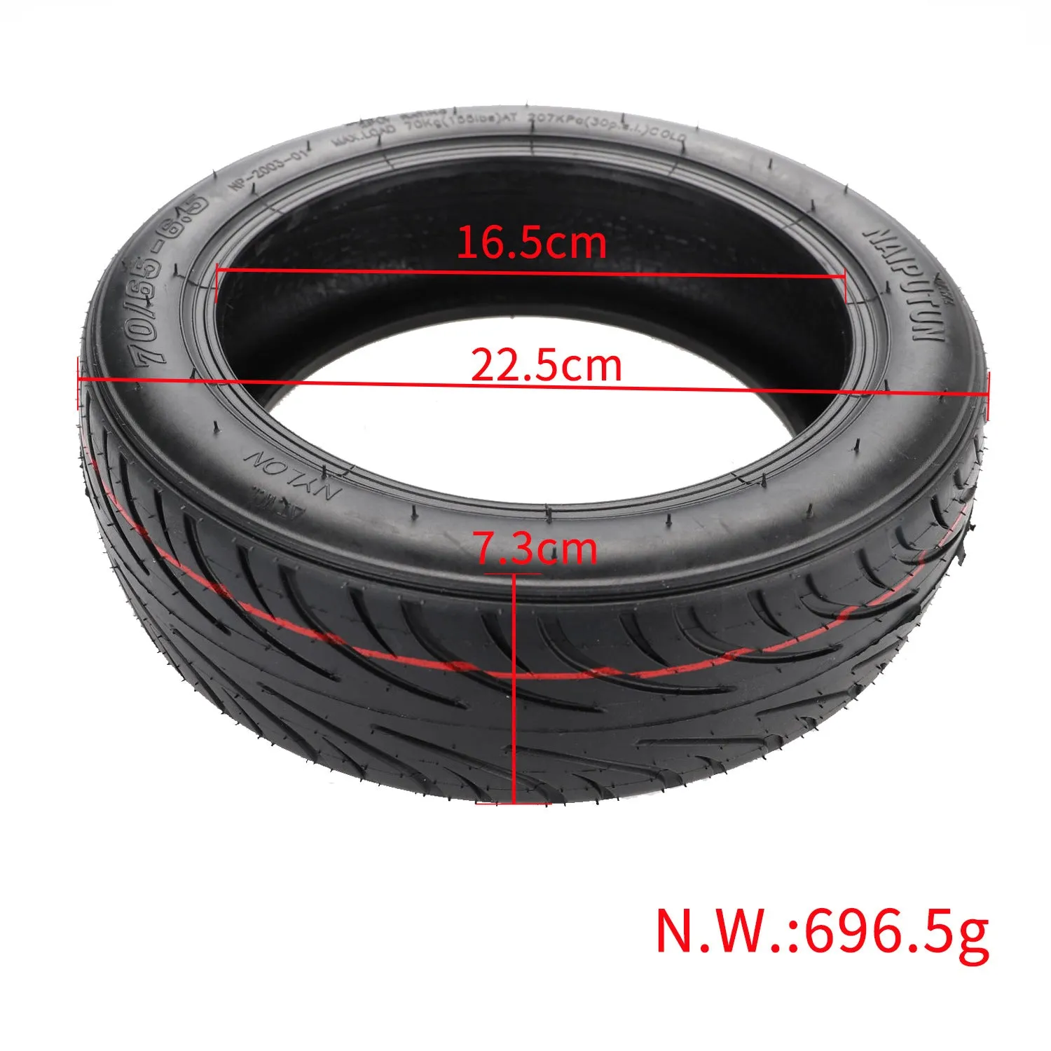 10 Inch 70.60-6.5 Vacuum Tire for Scooter, Durable and Thickened, Ninebot Balance Car Accessories