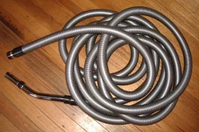 12Mtr Silver Ducted Vacuum Hose with 32mm Bent End Handle - Part # HSCOM12