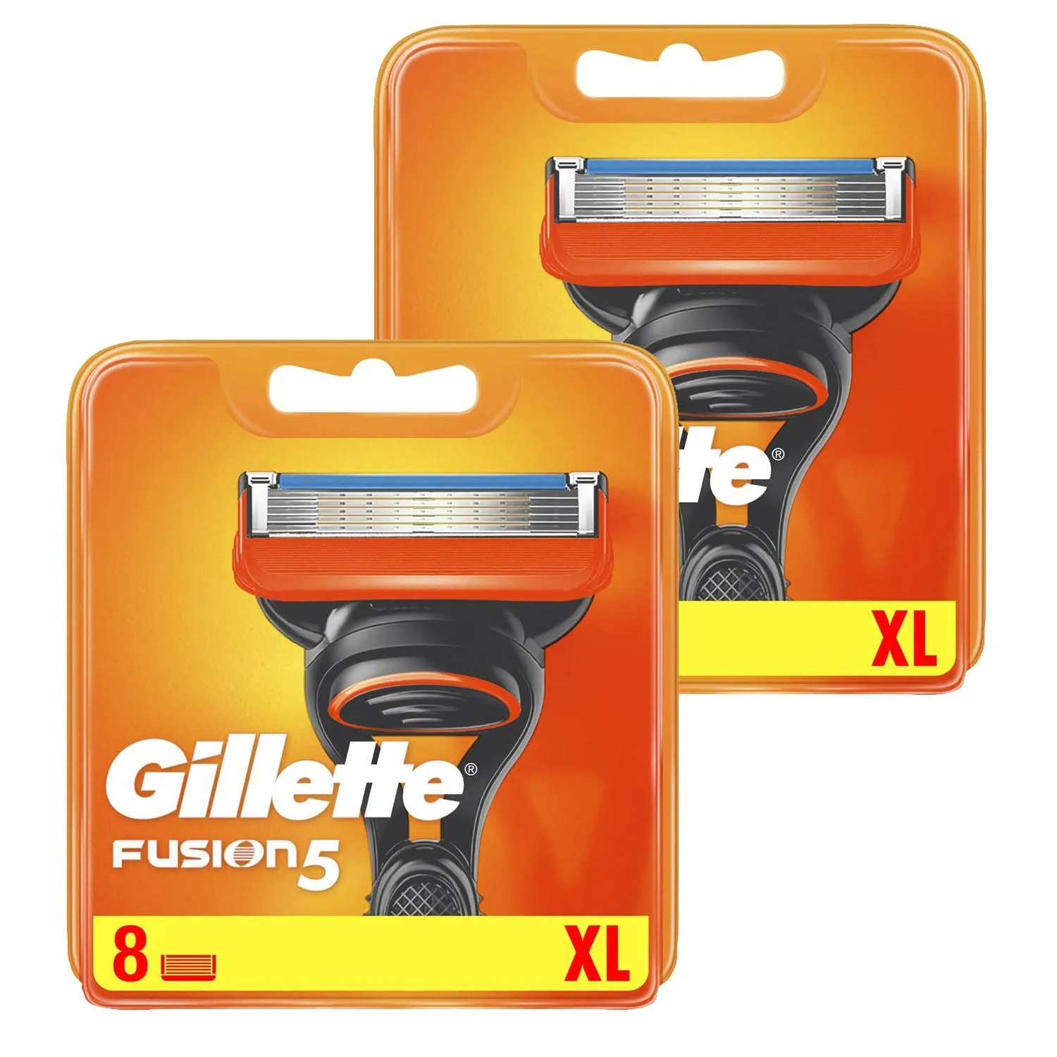 16pk Gillette Fusion5 Razor Blades Replacement Razor Blades- 2 Pack of 8 (XL)