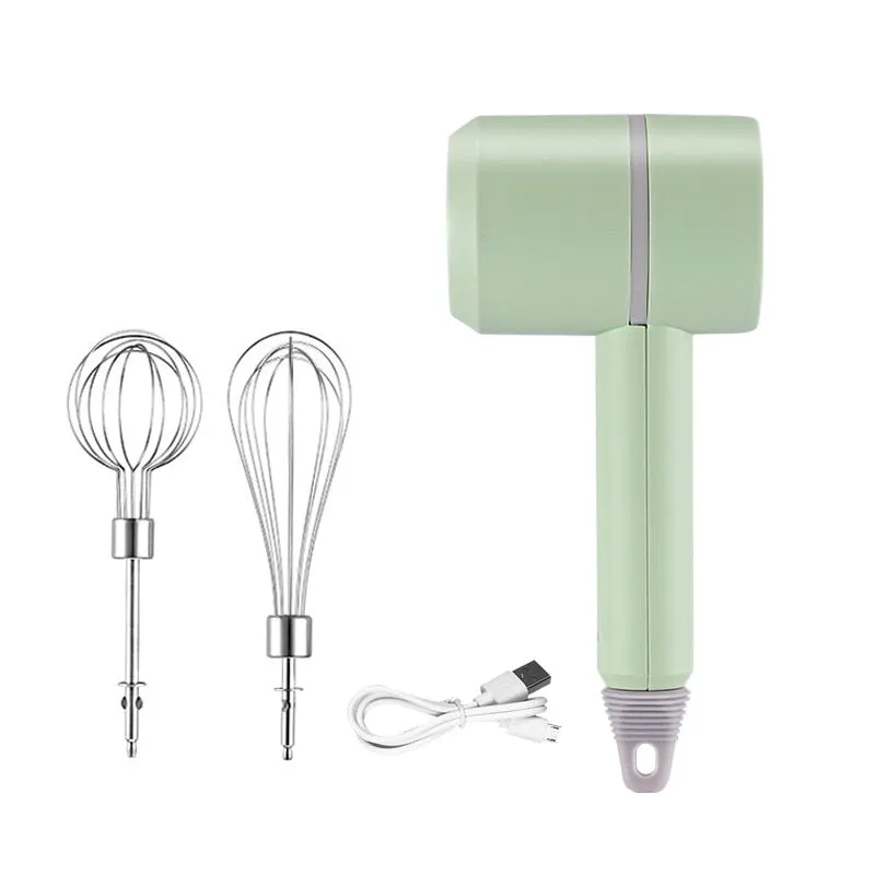 2023 New Wireless Portable Electric Food Mixer Hand Blender 3 Speeds High Power Dough Blender Egg Beater Hand Mixer