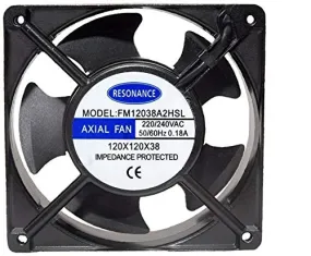 220V AC Power Cooling Fan Axial Metal Black Fan