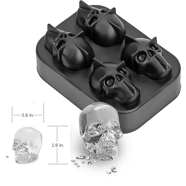 3D Gothic Skull Ice Cube Maker