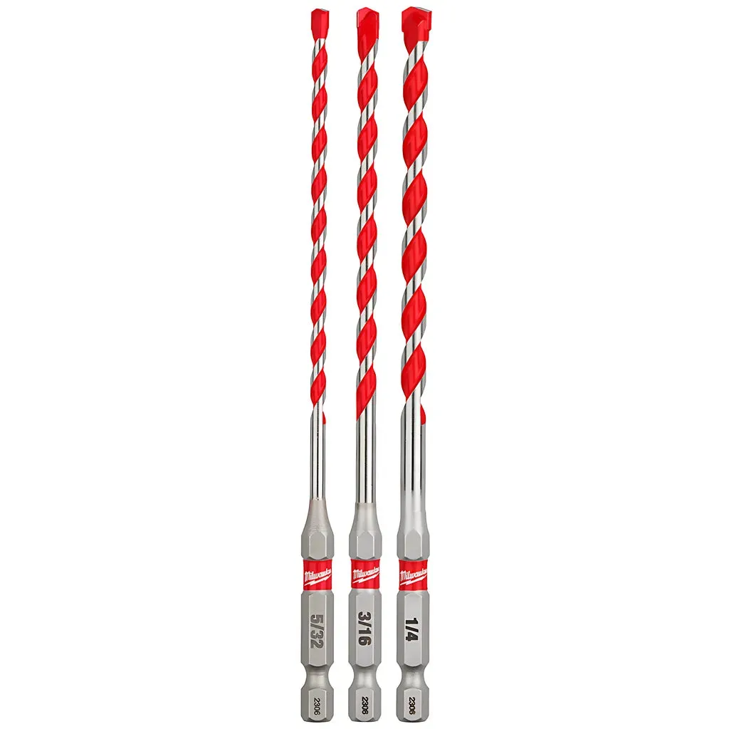 3PC. SHOCKWAVE Impact Duty™ Carbide Hammer Drill Bit Set