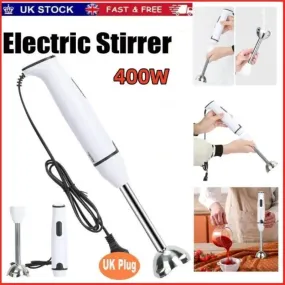 400W Electric Stick Blender Hand Blender for Curry Purée, Food Mixer, and Liquidizer