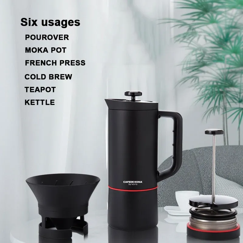 6in1 Elegant French Press Coffee Maker