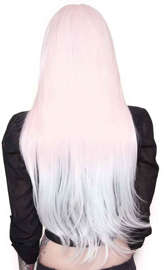 Alexa Ombre Pink to White Fade Long Wig