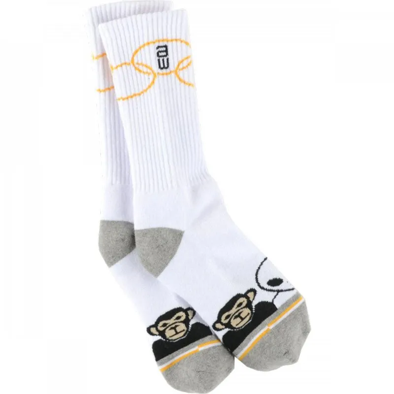 Alien Workshop Missing Link White Crew Socks 1pr