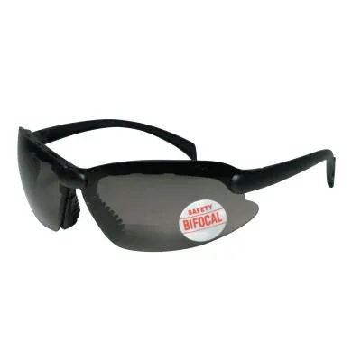 Anchor Products Smoke Bifocal Safety Glasses, 2.00 Diopter, Black, CS200