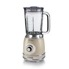 Ariete Blender 1000W1.5L4Stainless Steel Blades4 Speeds Pulse ButtonGlass JarBeige Colou