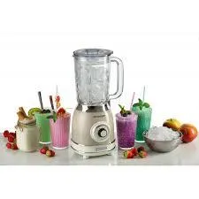 Ariete Blender 1000W1.5L4Stainless Steel Blades4 Speeds Pulse ButtonGlass JarBeige Colou