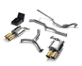 ARMYTRIX Stainless Steel Valvetronic Catback Exhaust System Quad Gold Tips Audi A5 Coupe 4WD B9 2016-2021