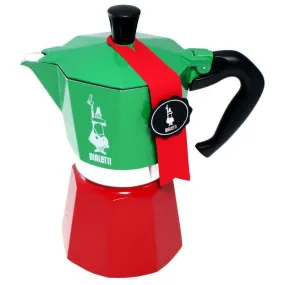 Bialetti 0005323 Manual Coffee Maker Moka Pot 0.24 L Green, Red, White