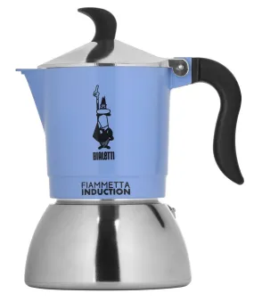 Bialetti 6581 Manual Coffee Maker Moka Pot 0.15 L Black, Blue, Silver