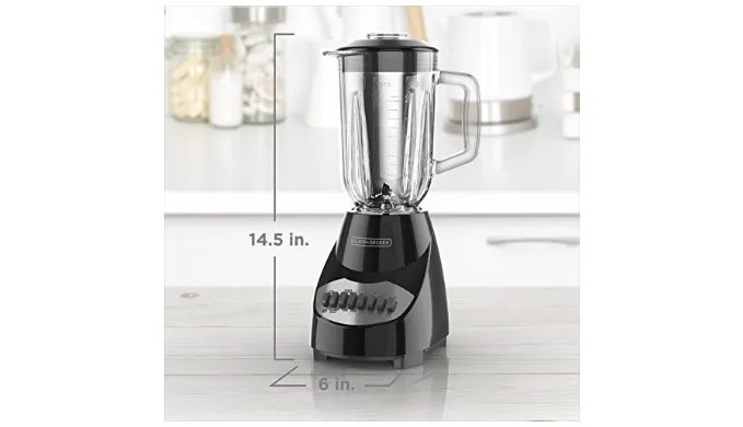 BLACK DECKER 10-Speed Countertop Blender w/ 5-Cup Glass Jar (Certified Refurbished) - Ships Next Day!