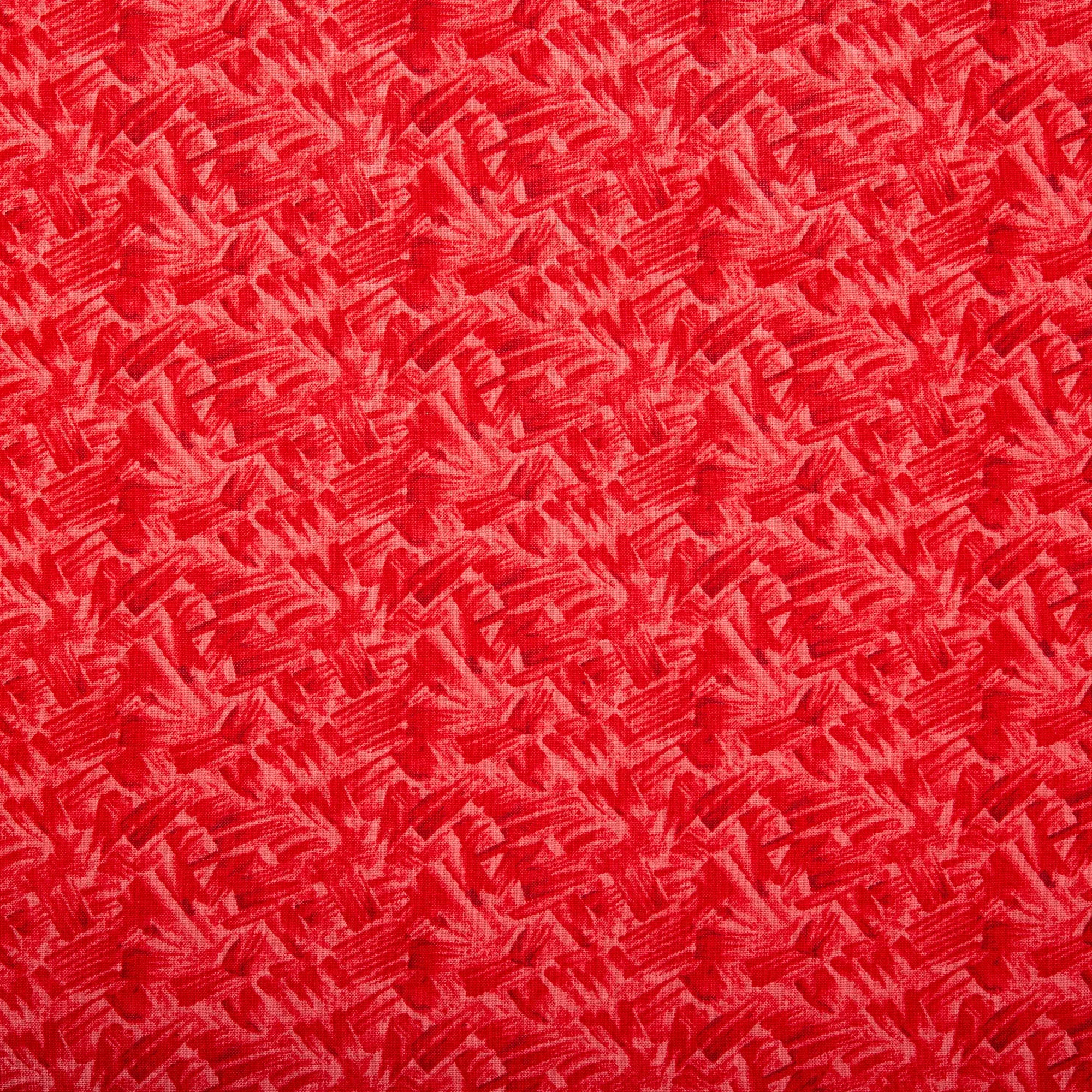 Blenders - Cotton Print - Grass - Red