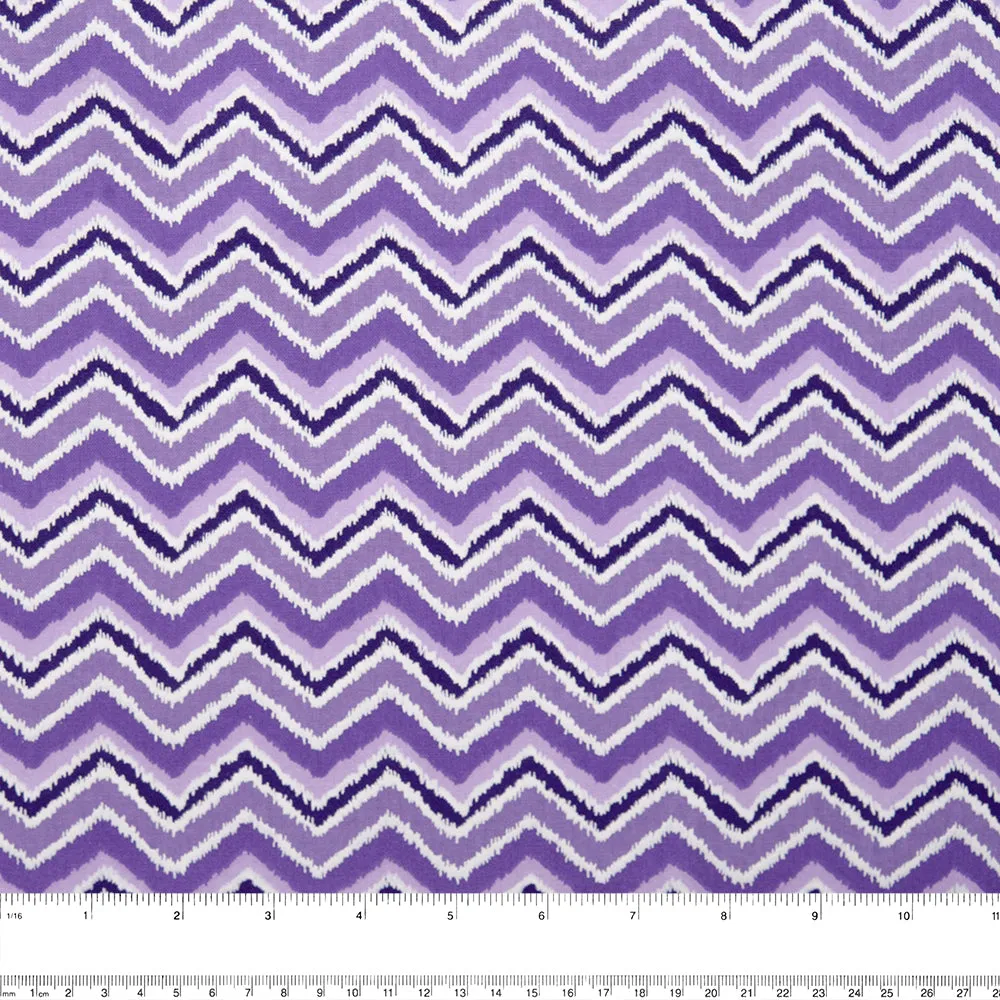 Blenders Cotton Print - Herringbone - Purple