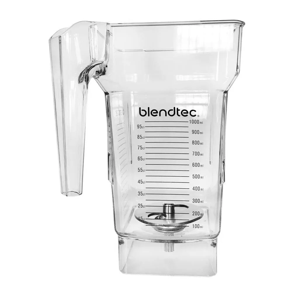 Blendtec 40-611-60 32 oz Cold Frothing Jar w/ Black Hard Lid - Tritan, Clear