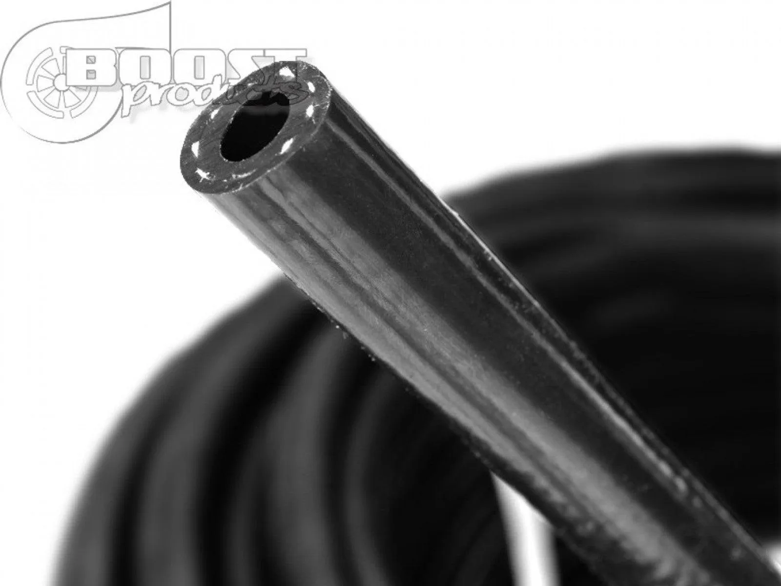 BOOST products Silicone Vacuum Hose Reinforced 10mm (3/8") ID, Black, 15m (50ft) Roll