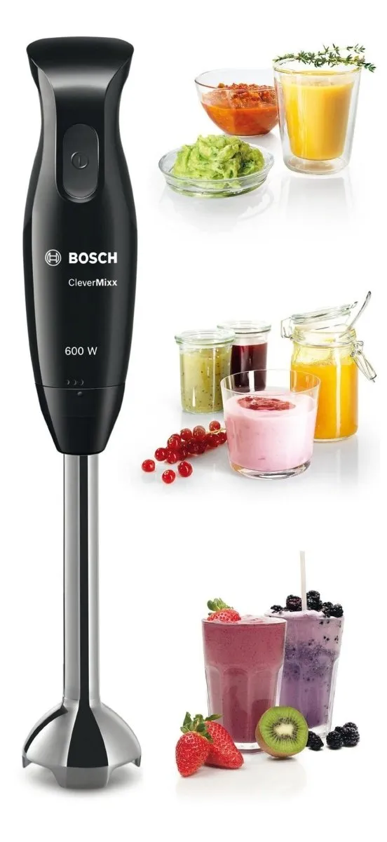 Bosch CleverMix MSM2610BGB Hand Blender, 600W - Black & Anthracite