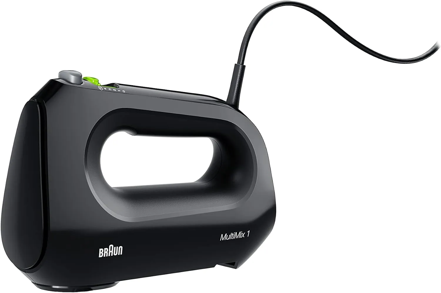 Braun Multimix 1 Hand Mixer w/Beaters, Dough Hooks and Accessory Bag in Black (HM1010BK)