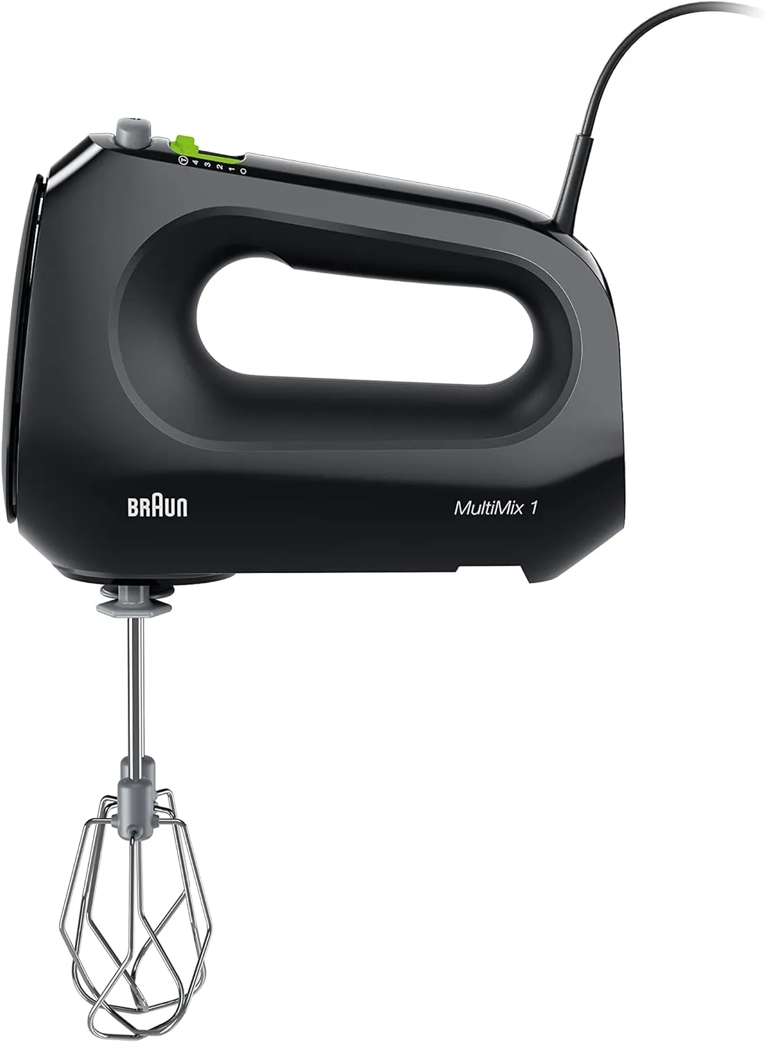 Braun Multimix 1 Hand Mixer w/Beaters, Dough Hooks and Accessory Bag in Black (HM1010BK)