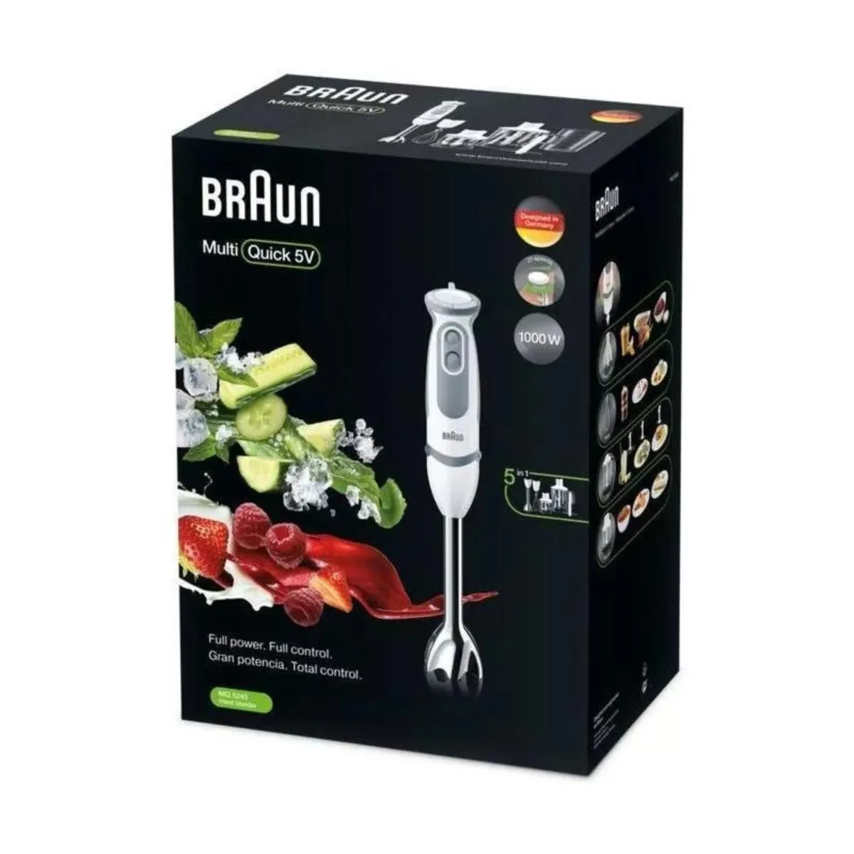 Brown Hand Blender Chopper 1.25 Litre Jug Blender 21 Speeds