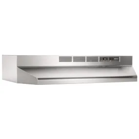 BUEZ130SS Broan® 30-Inch Ductless Under-Cabinet Range Hood w/ Easy Install System, Stainless Steel