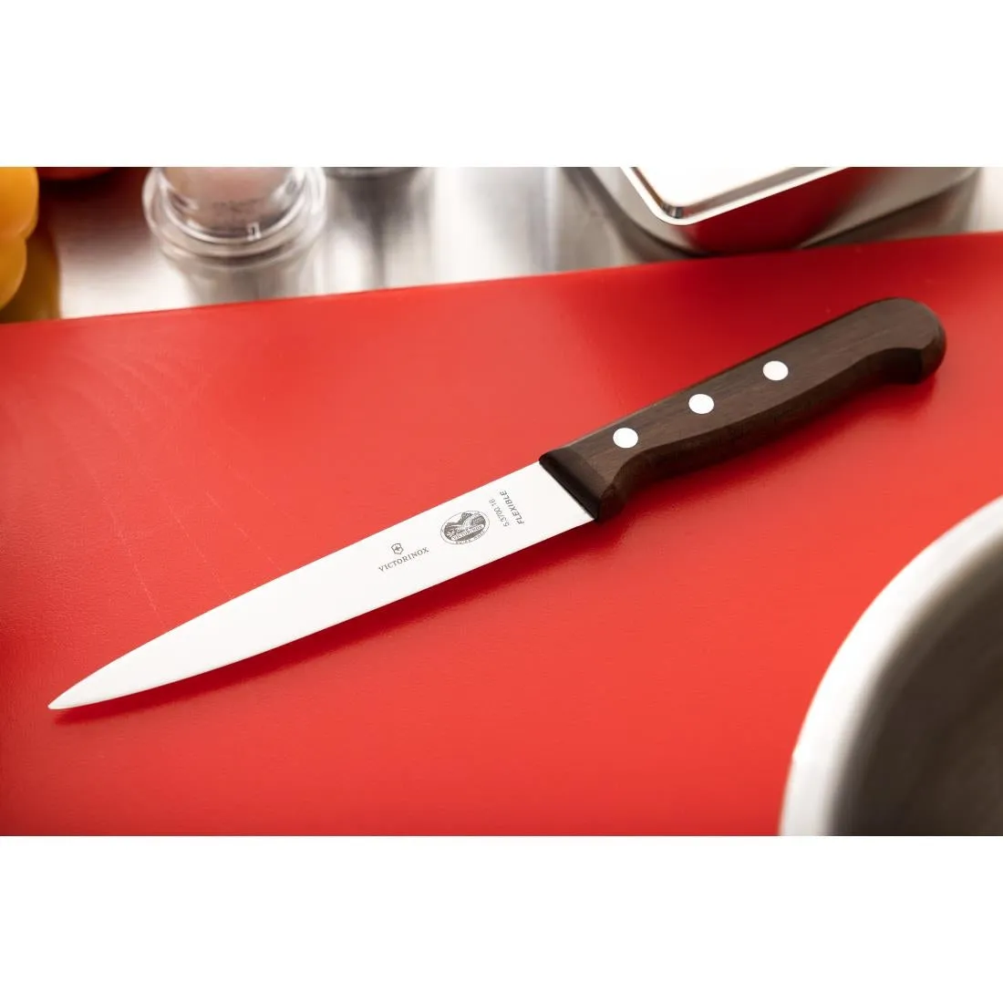 C610 Victorinox Wooden Handled Filleting Knife 16cm