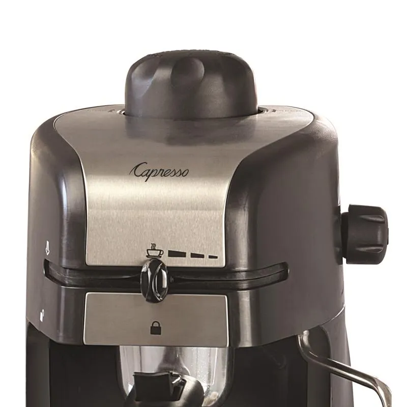 Capresso 4 cups Black/Silver Cappuccino/Espresso Maker