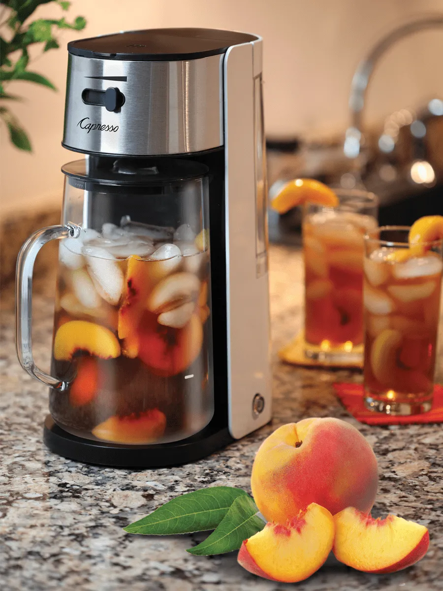 Capresso ICEDTEA-MAKER-RB 624.02 Ice Tea Maker, White/Stainless, Black - Certified Refurbished