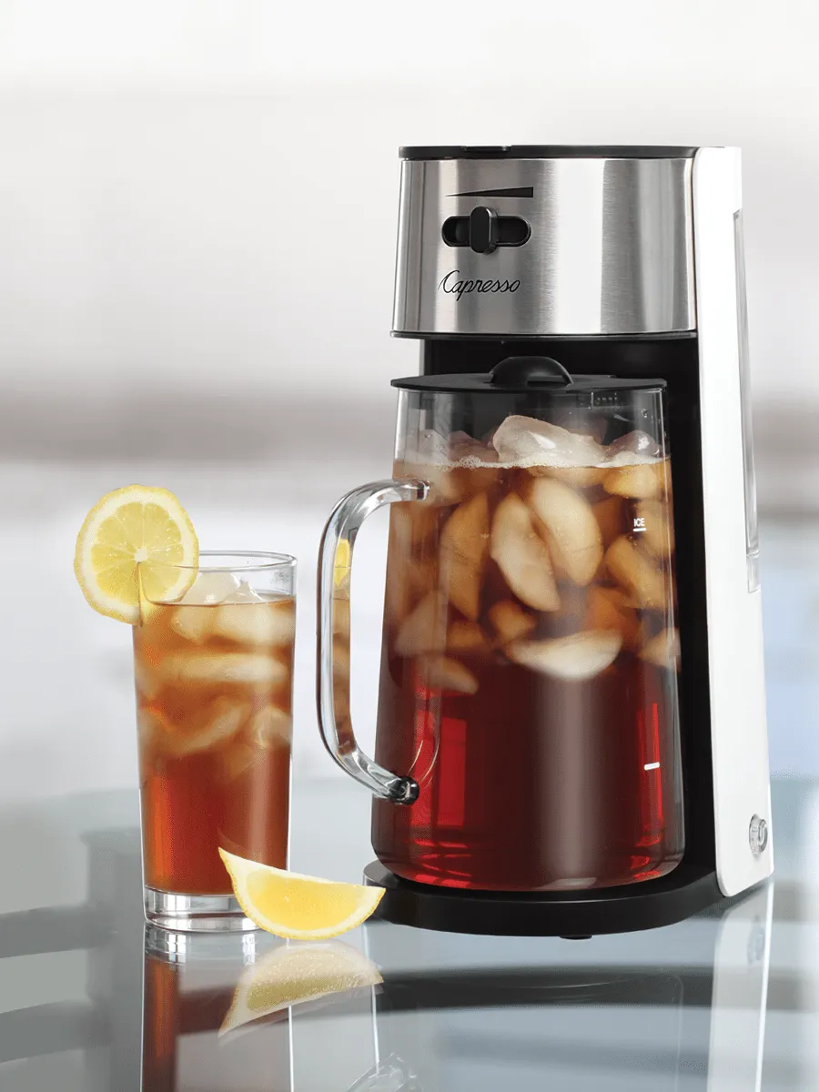 Capresso ICEDTEA-MAKER-RB 624.02 Ice Tea Maker, White/Stainless, Black - Certified Refurbished