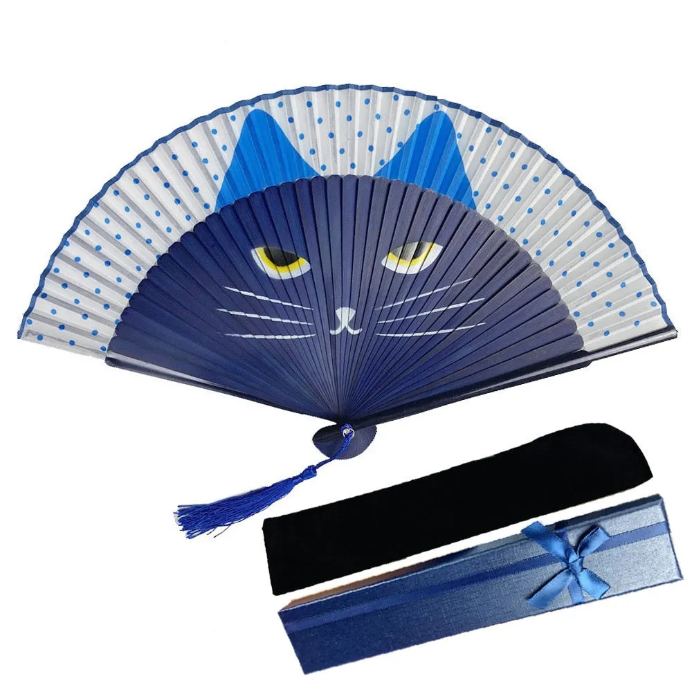 Cartoon Cat Japanese Hand fans