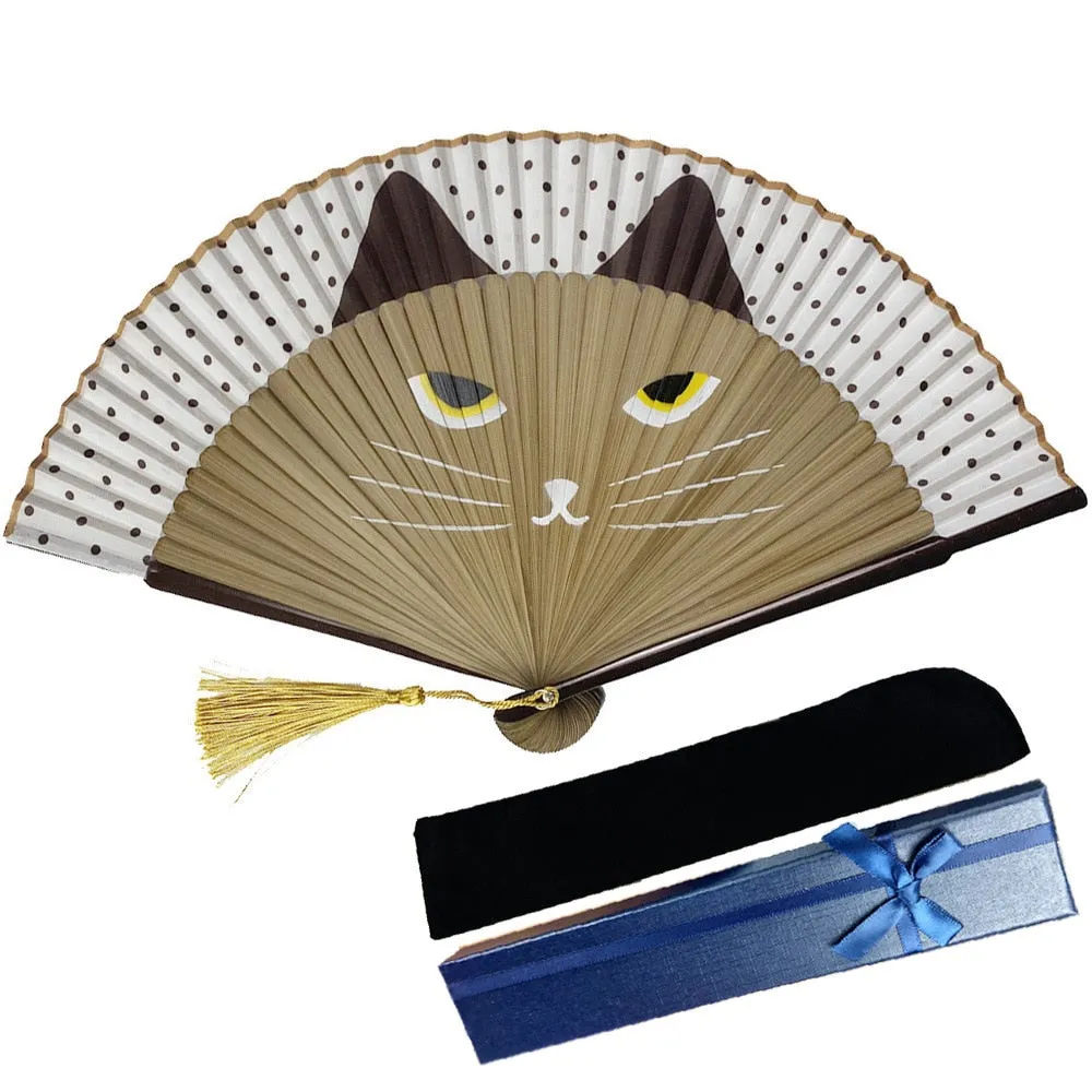 Cartoon Cat Japanese Hand fans