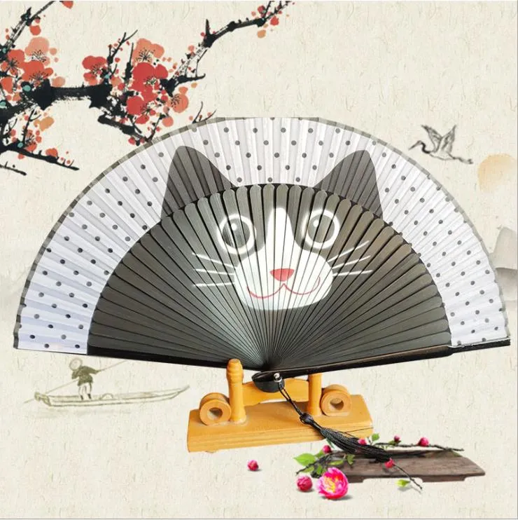 Cartoon Cat Japanese Hand fans