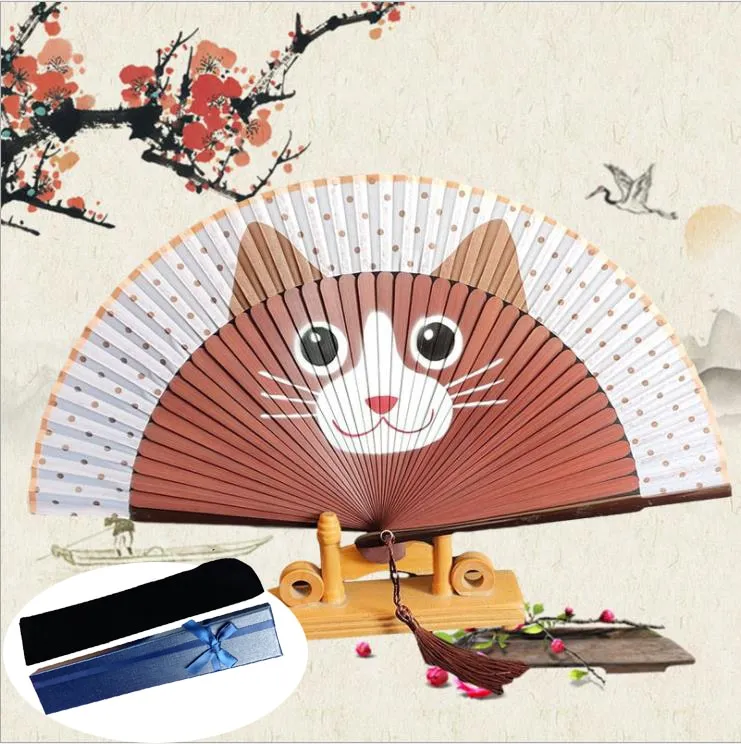 Cartoon Cat Japanese Hand fans