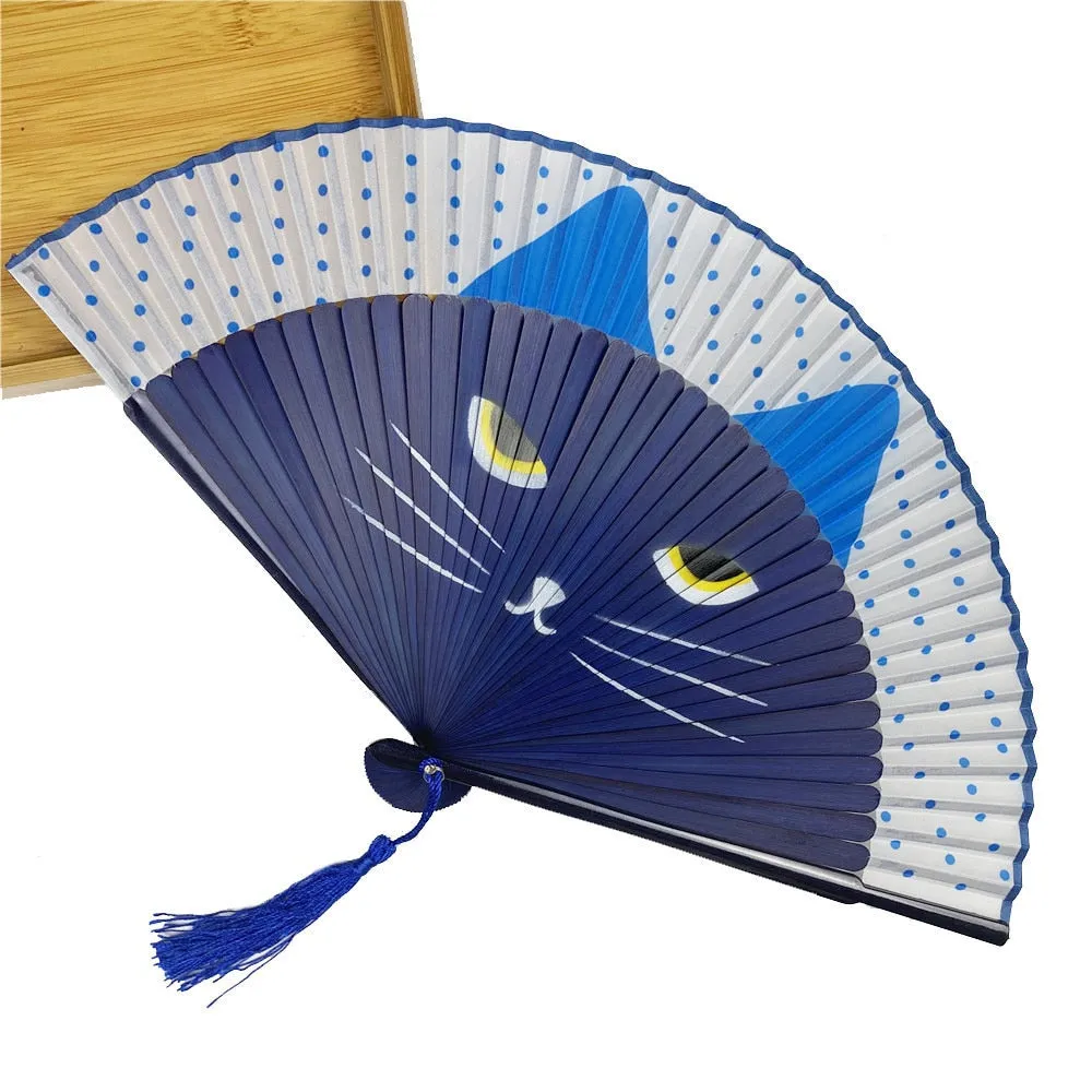 Cartoon Cat Japanese Hand fans