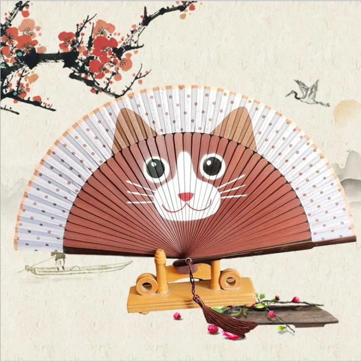 Cartoon Cat Japanese Hand fans