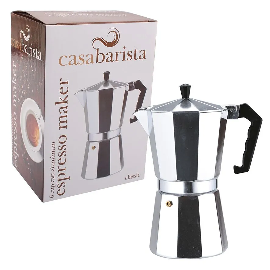 Casa Barista Classic Aluminium Espresso Maker - 6 Cup