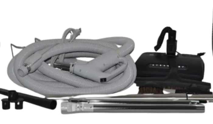 Central Vacuum Kit with 30 feet Hose with Pigtail, T5 Power Nozzle, Wands, Telescopic Wand & Tools