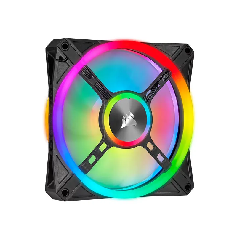 CORSAIR QL120 iCUE RGB 120mm Desktop System Unit Cooling PWM Single Fan with 1500 RPM Fan Speed and Hydraulic Motor for PC Computer (Black, White) | CO-9050097-WW CO-9050103-WW