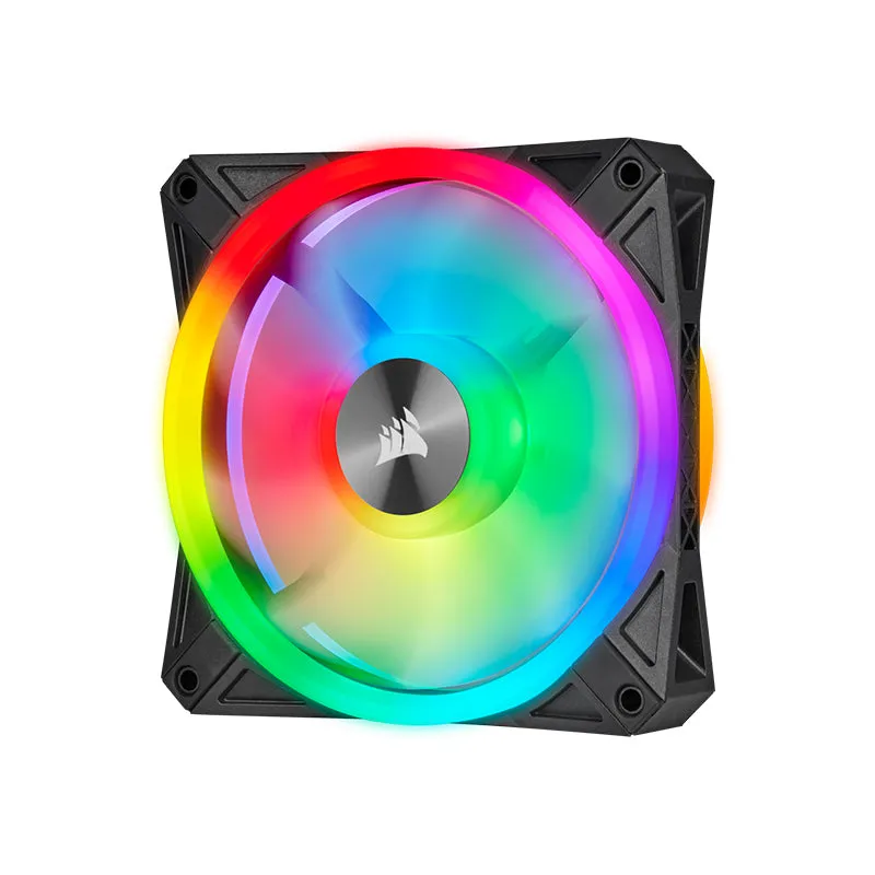 CORSAIR QL120 iCUE RGB 120mm Desktop System Unit Cooling PWM Single Fan with 1500 RPM Fan Speed and Hydraulic Motor for PC Computer (Black, White) | CO-9050097-WW CO-9050103-WW