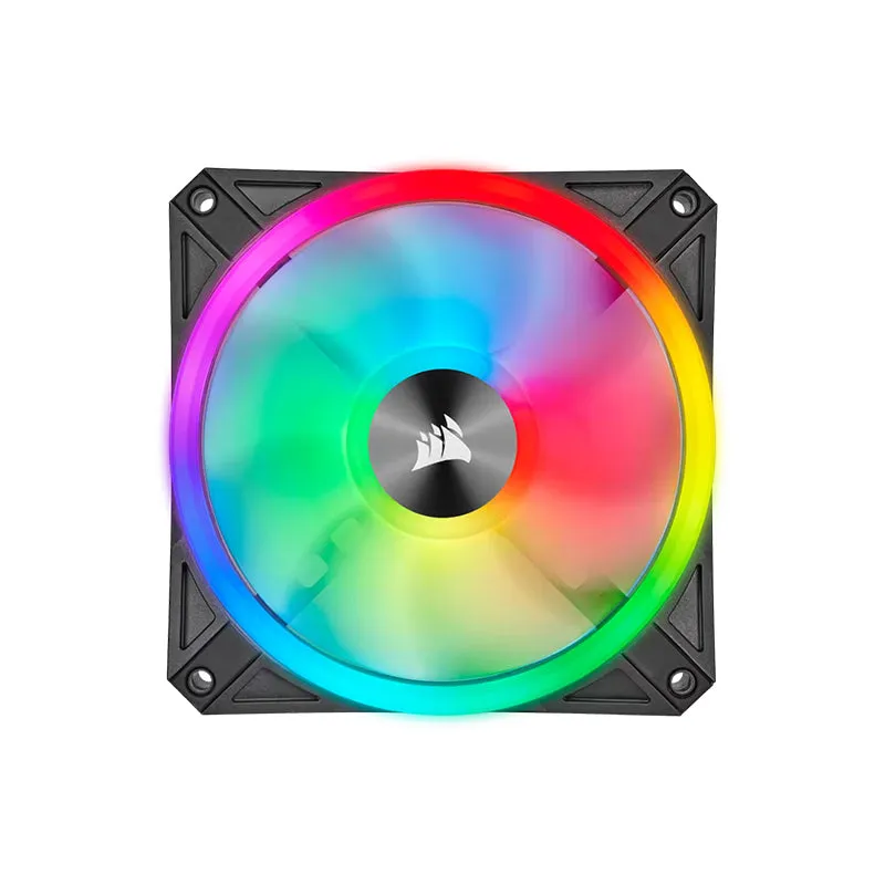 CORSAIR QL120 iCUE RGB 120mm Desktop System Unit Cooling PWM Single Fan with 1500 RPM Fan Speed and Hydraulic Motor for PC Computer (Black, White) | CO-9050097-WW CO-9050103-WW