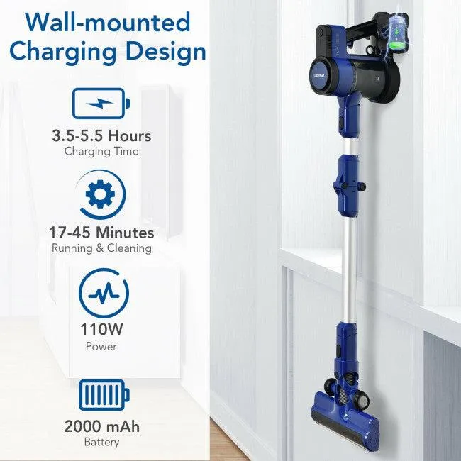 Costway 3-in-1 Handheld Cordless Stick Vacuum Cleaner with 6-cell Lithium Battery 21859643