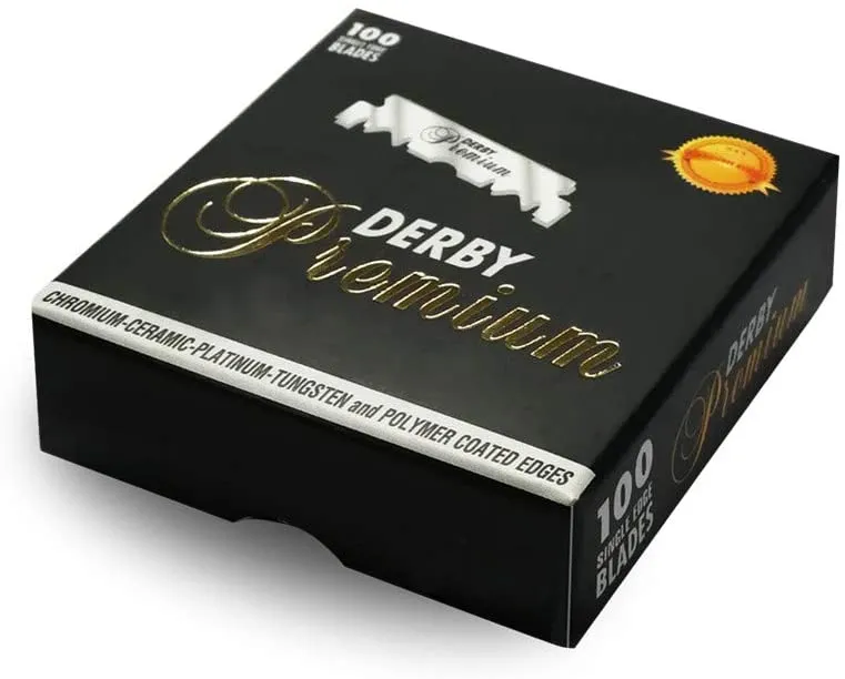 Derby - 100 Saloon Style Blades - Single Edge Premium Razor Blades