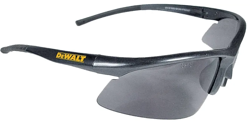 DeWALT DPG51-2C Safety Glasses, Scratch-Resistant Lens, Polycarbonate Lens, Full Frame, Plastic Frame, Black Frame :EA: QUANTITY: 1