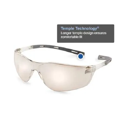 Ellipse Extreme Lightweight Safety Glasses with Soft Rubber Temples, Gray Lens with fX3 Premium Anti-Fog Coating