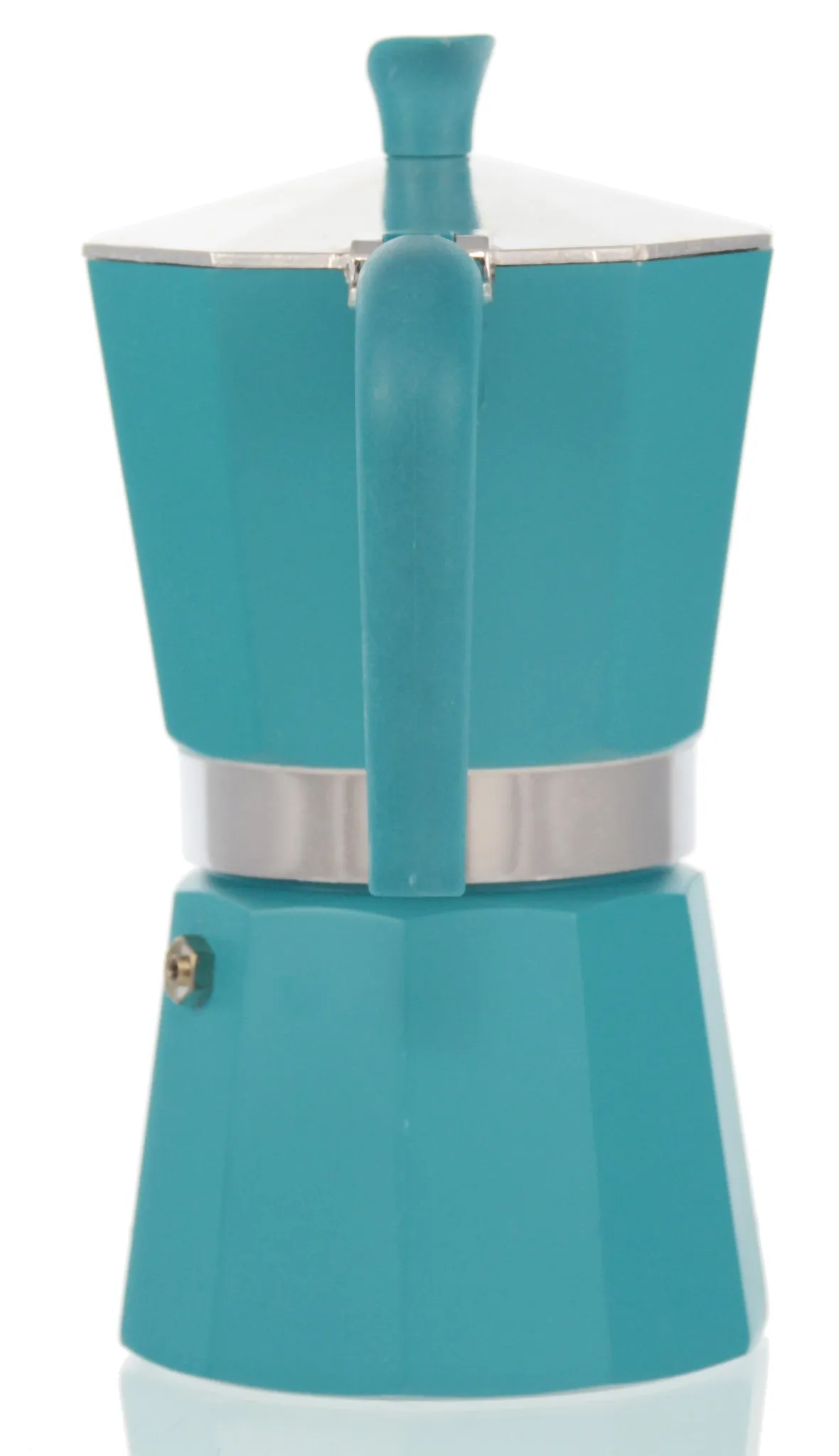 Espresso Coffee Maker Moka Pot: PEDRINI ITALY Polished Aluminium Stovetop Espresso Maker - Blue, available in 4 sizes