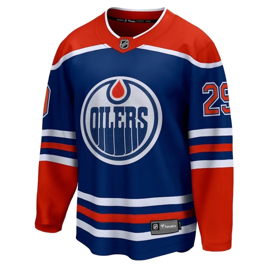 Fanatics Men's NHL Edmonton Oilers Leon Draisaitl Breakaway Home Jersey