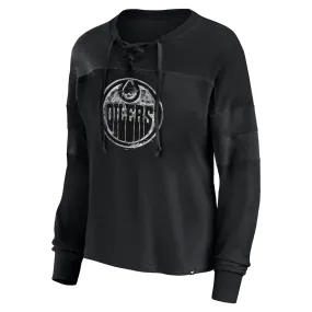 Fanatics Women's NHL Edmonton Oilers 2023 Biblend L/S Fashion Top